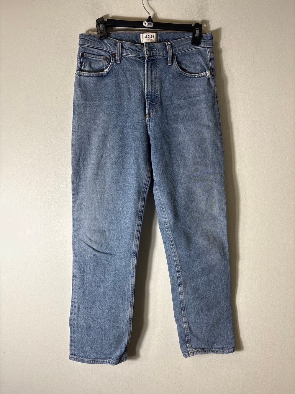 Agolde Medium Wash Straight Leg Denim Blue Jeans Sz 27